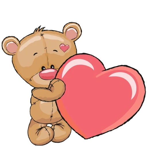 cute little bear, watsap the bear, little bear heart, heart-shaped bear pattern, cute bear heart pattern