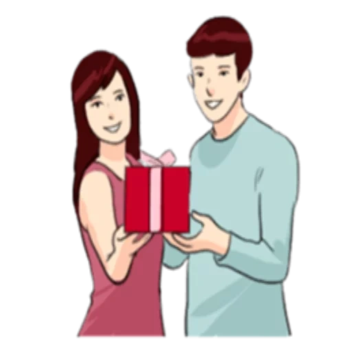 jeune femme, couple de vini, fille wikihow, texte de la page, offrez un clip-cadeau