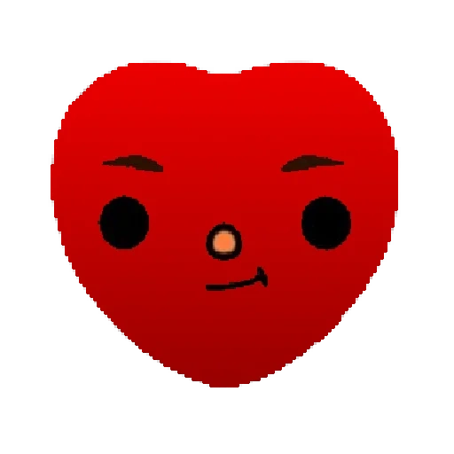 heart, kawaiixin, sourire en forme de cœur, cartoon en forme de cœur, heart face