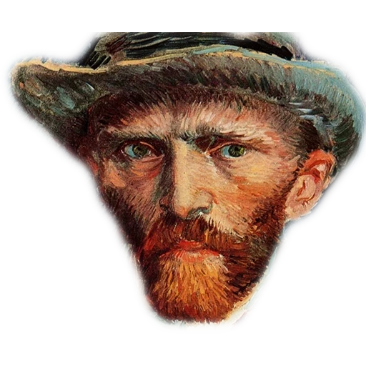 portrait de van gogh, vincent van gogh, portrait de van gogh, portrait de vincent van gogh, autoportrait de vincent van gogh avec un chapeau de paille