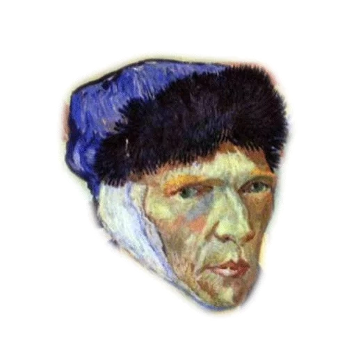 van gogh's ear, vincent van gogh, portrait of van gogh, portrait of vincent van gogh, van gogh's self-portrait with his ears cut off