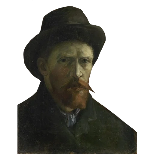 vincent van gogh, van gogh's self-portrait, self-portrait of vincent van gogh, self-portrait of vincent van gogh 1889, van gogh self-portrait straw hat 1887