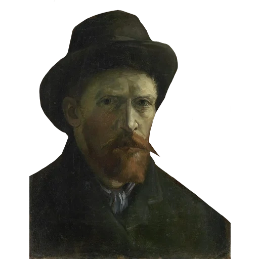 vincent van gogh, van gogh self cordrait, vincent van gog un autorretrato, vincent van gogh self cordrait 1889, van gog self cordrait straw sombrá 1887