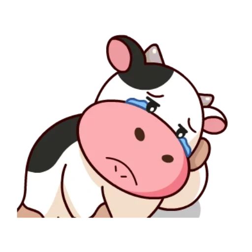 vache, les animaux sont mignons, vaches kawaii, vache mignon dessin