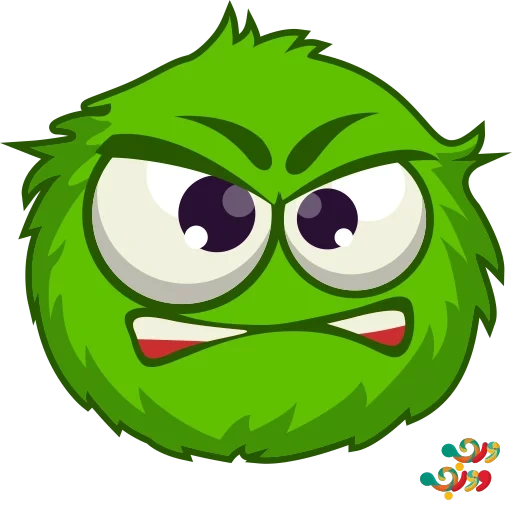 funny, the evil green, regenbogen puderquaste, das grüne monster