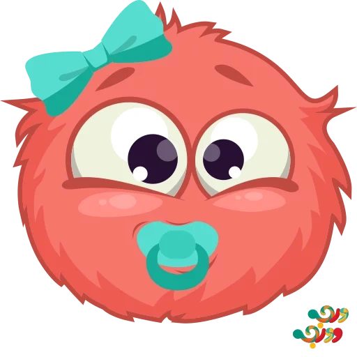 rosso, un giocattolo, rainbow puffle, mostro rosso