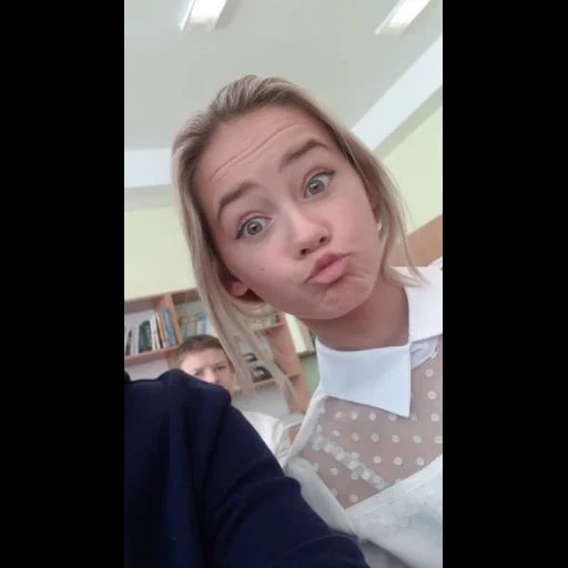 menina, jovem, enzhaev yana, maquiagem da escola chsv, dina isaeva madina basaeva