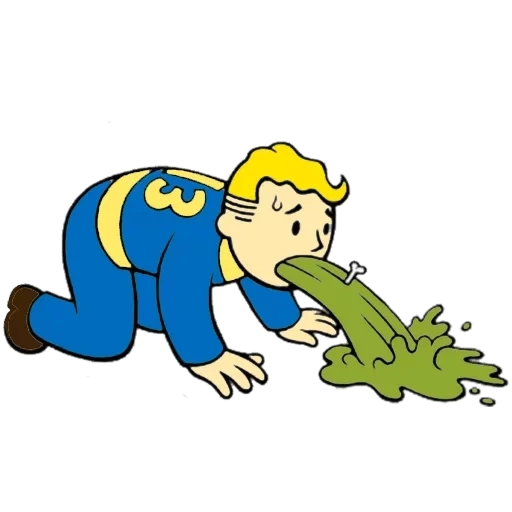 fallout, flot parker, alloggio in flot, adesivi vault boy