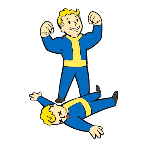 rontok, fallout 3, vault boy, follaut 76 wave fight