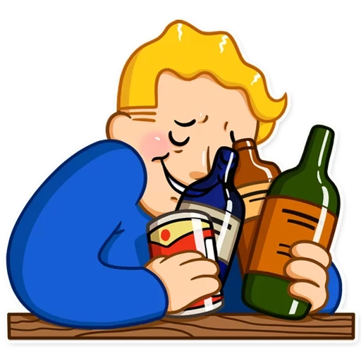 fallout, wave fight, fallut achievement, fallout 4 perk tushchik, illustration of drinking beer