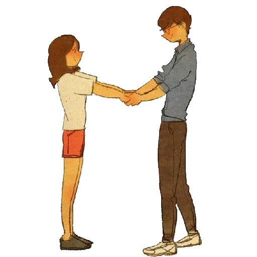 niño, pareja pintada, diagrama de relación, arte de abrazo amistoso, pintura emparejada con una mano