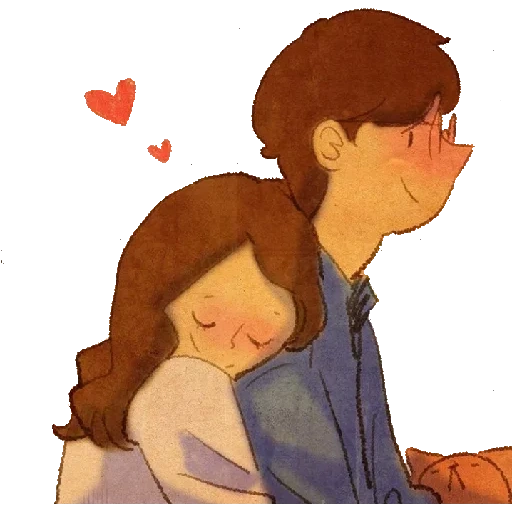 sterlitamak, care amor, abraços puuung, abraços de desenhos animados, ilustrações puuung de abraços