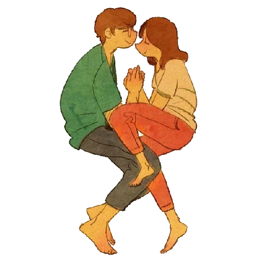câlin assis, illustration appariée, motif de couple mignon, embrasser l'art puang, puuung kiss weight