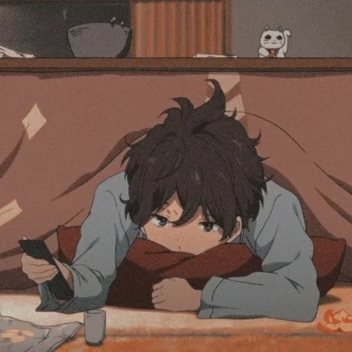 рисунок, аниме арты, аниме hyouka, аниме выходные, хотаро орэки ленивый