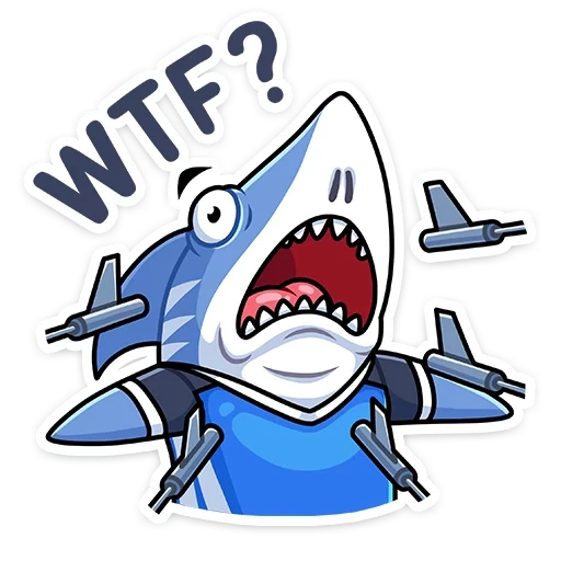 shark, shark, vega squadron, shark sticker, cartoon shark