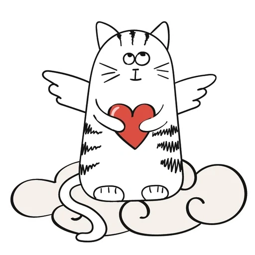 aimer, l'amour des chats, dessins amoureux des chats, carton cats amoureux, joyeuse valentin kitty day