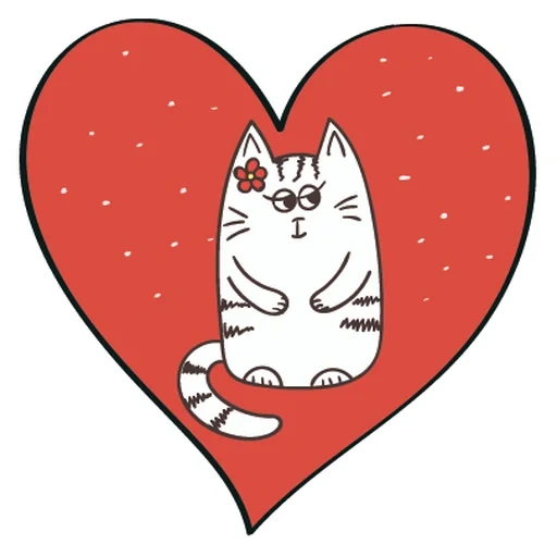 валентинка котом, валентинки котиками, котик тремя сердечками, день святого валентина, день святого валентина тг