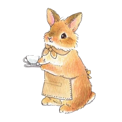 gato, liebre, muyberryinst, conejo al trabajo, dibujo de conejo