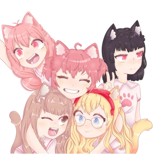 catgirl, twitter, anime girl, karakter anime, game pelajaran cinta