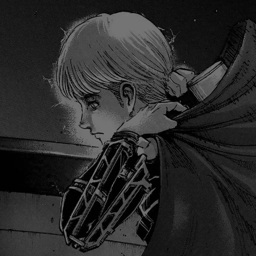 manga de arte, titanes de manga, ataque de los titanes, armin van buren, manga armin arlert