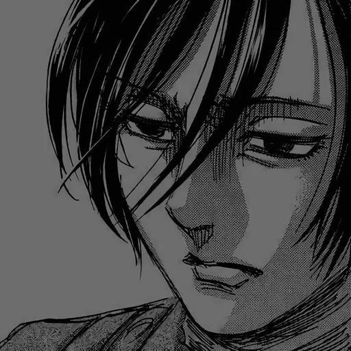 eren sad, titans of manga, attack of the titans, the attack of the manga titans, mikasa akkerman manga