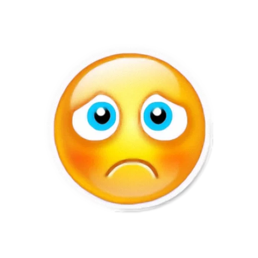 smiley, smiley triste, sorpresa smimik, emoji imbarazzato, emoji con gli occhi tristi