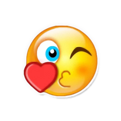 clipart, el corazón de smilik, amor sonriente, smiley beso vaiber, besos de los emoticones de una mujer