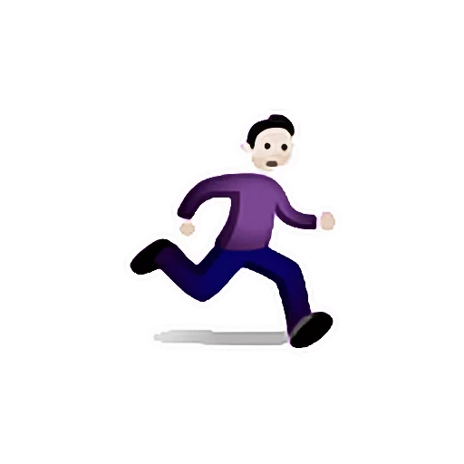lauf, schuhe, menschlicher lauf, laufender mann, emoji ist eine laufende person