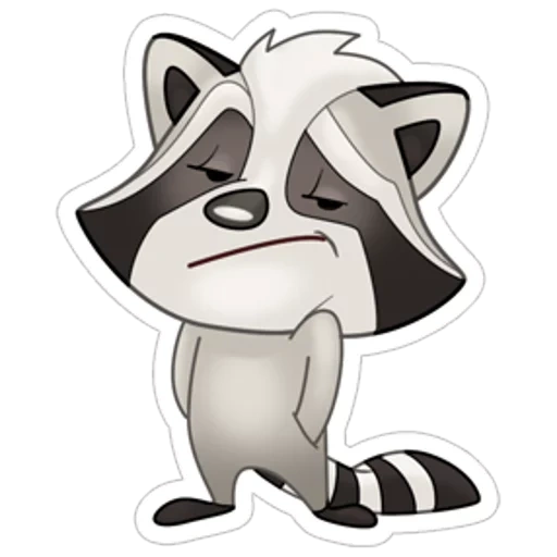 karakter, raccoon viber, rakun rocco, weber raccoon, ilustrasi rakun