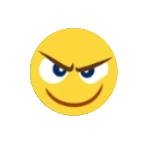 smile is angry, these are emoticons, evil smiley, funny emoticons, a displeased emoticon