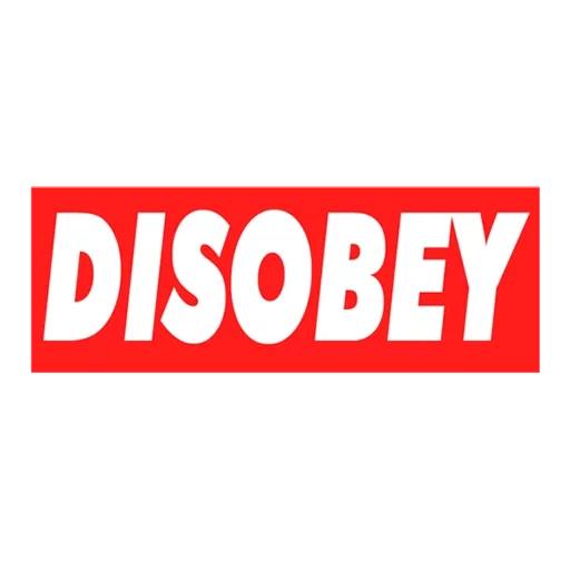 der text, supreme, das logo, disobey, das logo der kleidung