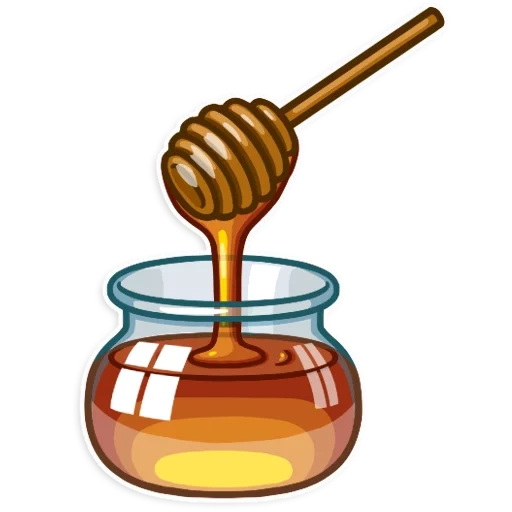 ложка меда, мед вектор, мед рисунок, имбирь медом