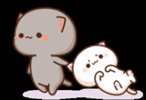 kucing, lukisan kawai yang lucu, pola anime yang lucu, hejing chibi seal love, kawai seal love produk baru