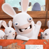 dibujos animados frenéticos, invasión de conejos frenéticos, la serie animada es conejos rabiosos, juego de invasión de conejos frenéticos, serie animada de invasión de conejos frenéticos