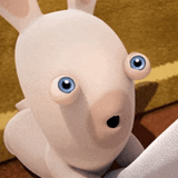 coniglio rabbioso, gif di coniglio pazzo, rayman raving rabbids, rabbia coniglio 1 stagione, rabbit invasion serie di animazioni interattive