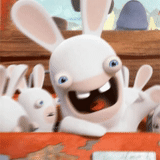 kelinci kartun rabies, invasi kelinci, invasi kelinci rabies, kartun kelinci gila, crazy rabbit animation series