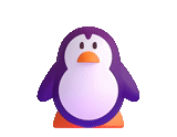 manchot, penguin 2d, pingouin lilas, kurnosiki 25165 penguin