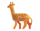 giraffe, giraffe rinde, 3d puzzle giraffe, giraffe flate design, klein 3d rätsel set 0066k