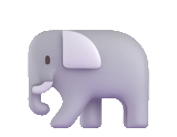 emoji d'éléphant, sucre d'éléphant, éléphant d'éléphant de sucre, sugar elephant ql10198-gy, sugar tower qualy elephant grey