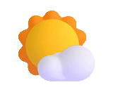 el sol es nubes, nube de emoji, el sol detrás de las nubes, icono sun cloud, sol de nube emoji