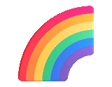 arcobaleno, arcobaleno arcobaleno, emoticon arcobaleno, tromba arcobaleno, emoticon arcobaleno di mela su bianco