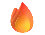 chute jaune, feu d'emoji, feu d'emoji, emoji 3d flame, chute d'orange