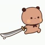 kawaii, anime cute, the bear is cute, the drawings are cute, panda dudu bubu