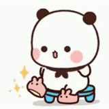 attelle, dessin de kawai, un joli motif, joli motif, brownie kawai panda