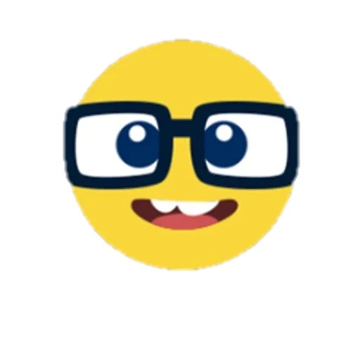 smiling face, smiling face glasses, emoji