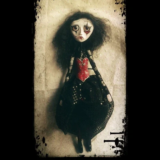 boneca, boneca sombria, boneca gótica de blaise, arte gótica de boneca, boneca martinez assustadora