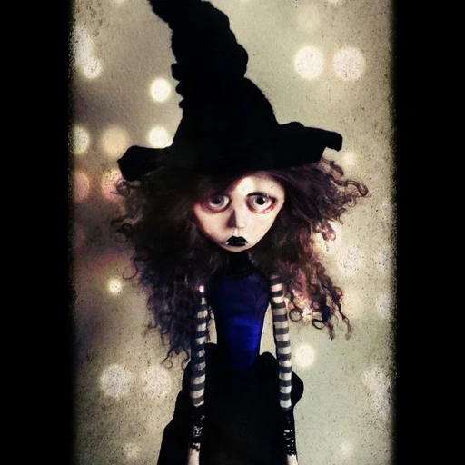 muñeca, muñeca blaise, steam punk arte de invierno, muñeca tim burton, muñeca de bruja blaise
