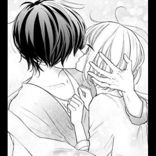 manga of a couple, anime kiss, anime pairs of manga, manga lovers, anime drawings of a couple