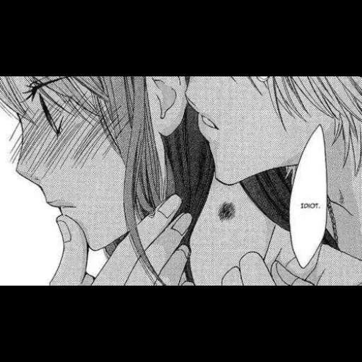 manga, manga de una pareja, manga de anime, amor manga, besar manga