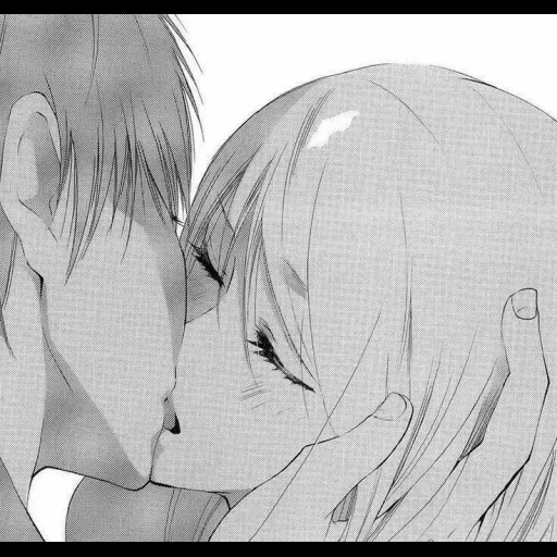 anime komik, ciuman anime, ciuman komik, romansa komik, komik pasangan anime